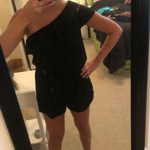 Black jersey romper